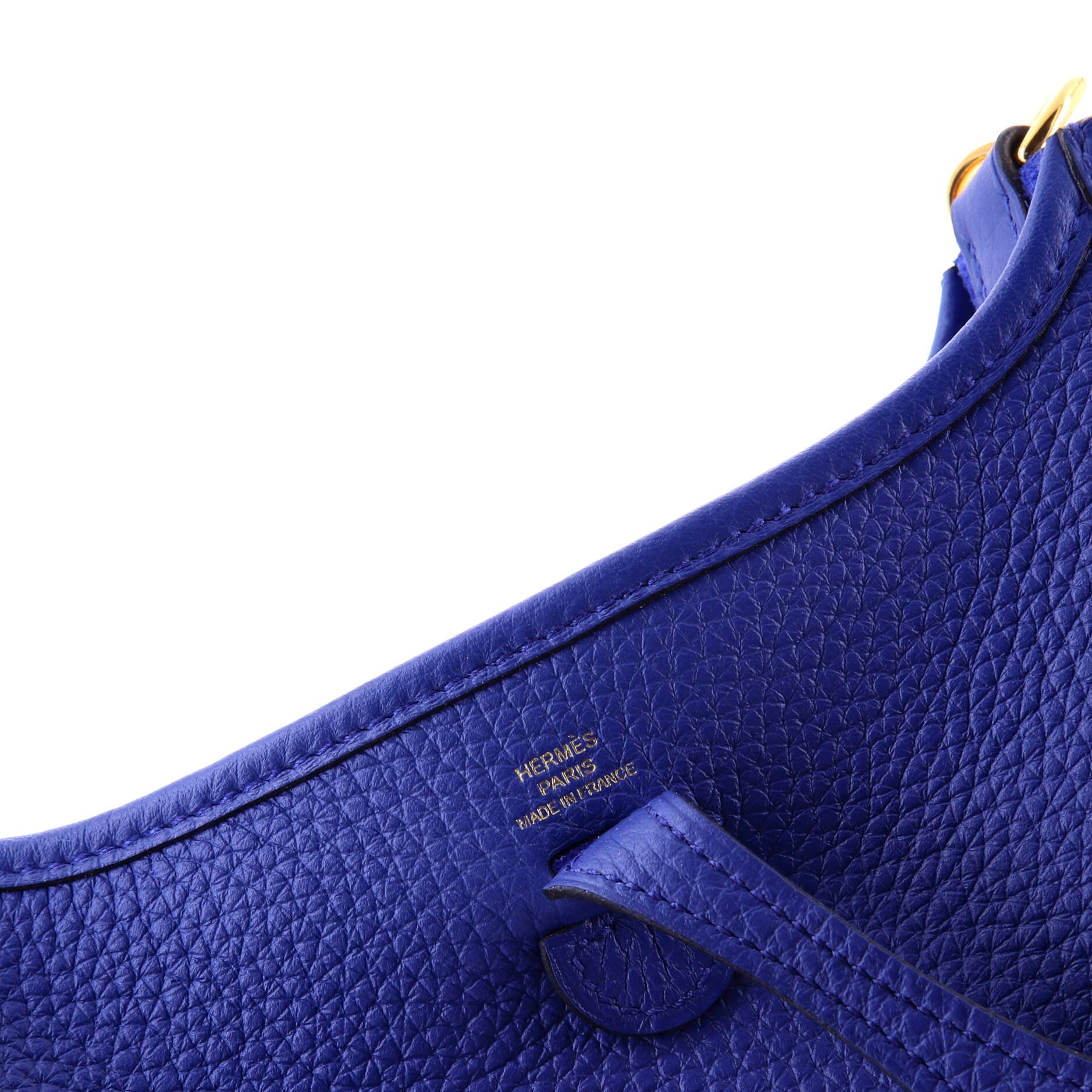 Pre-Owned Hermes Evelyne Bag Gen III Clemence TPM, Alternate, color, Bleu Electrique