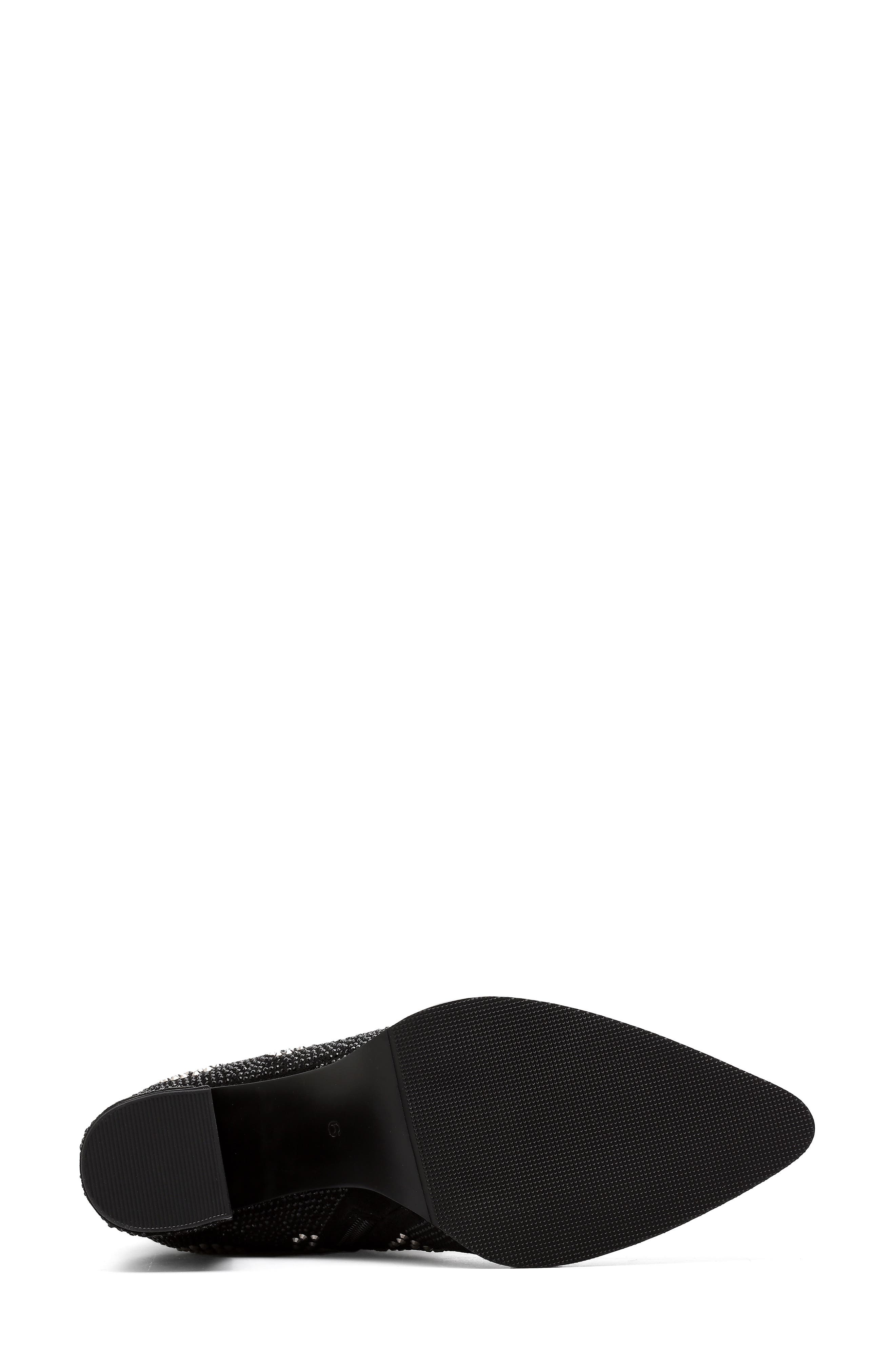 Abigail Rhinestone Western Boot, Alternate, color, BLACK SILVER