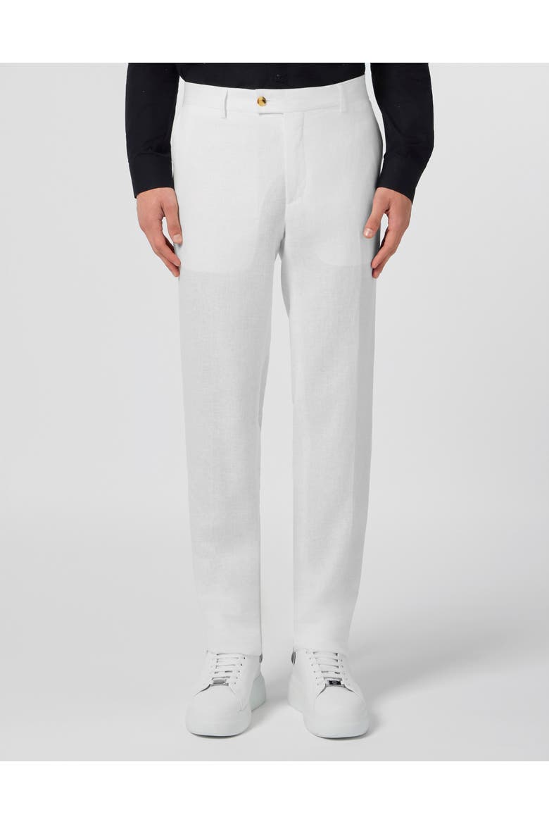 Linen Joy Fit Trousers Men, Main, color, OffWhite