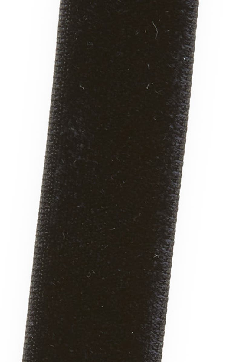 Jennifer Behr Aida Velvet Bow Barrette, Alternate, color, Black