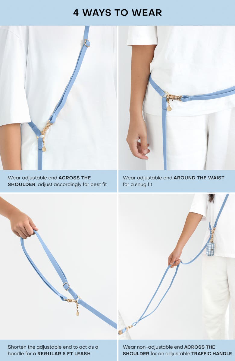 SUNNY TAILS 4-in-1 Convertible Hands Free Leash, Alternate, color, Ember Black