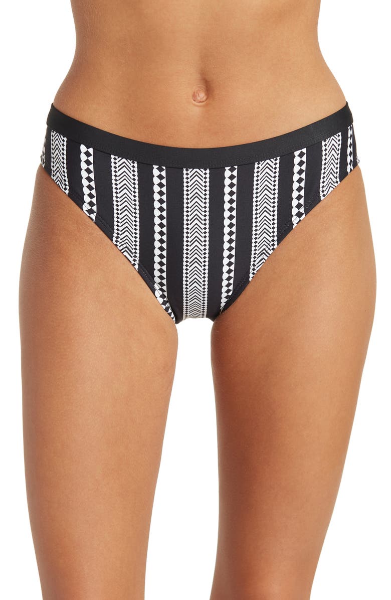 NEXT BY ATHENA Stripe Retro Bikini Bottoms, Main, color, 
