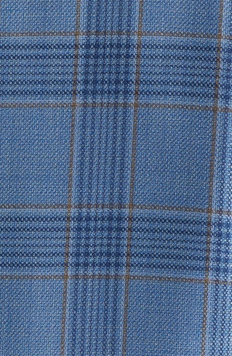 Heritage Gold Light Blue Plaid Wool Sport Coat, Alternate, color, Blue