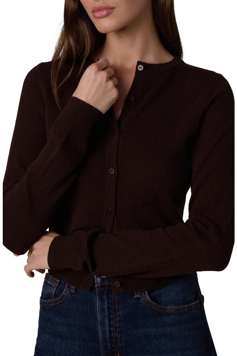 The Dani Crop Cashmere Cardigan, Alternate, color, ESPRESSO