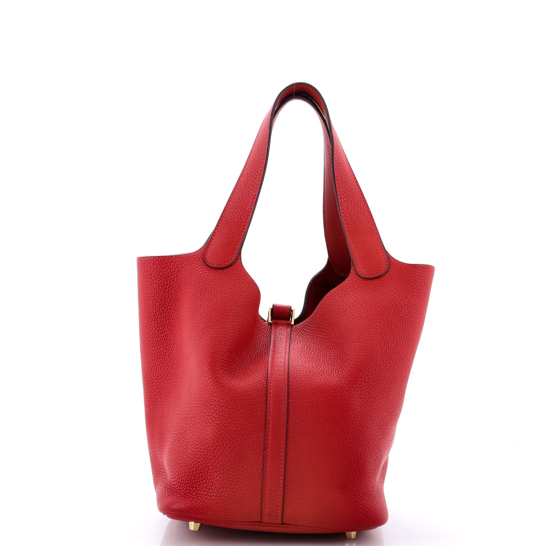 Pre-Owned Hermes Picotin Lock Bag Clemence MM, Alternate, color, Rouge Casaque