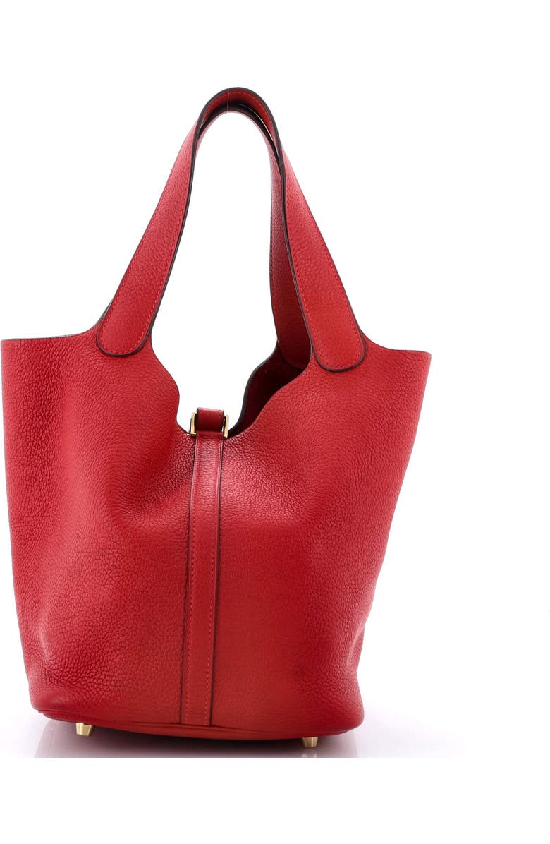 Pre-Owned Hermes Picotin Lock Bag Clemence MM, Alternate, color, Rouge Casaque