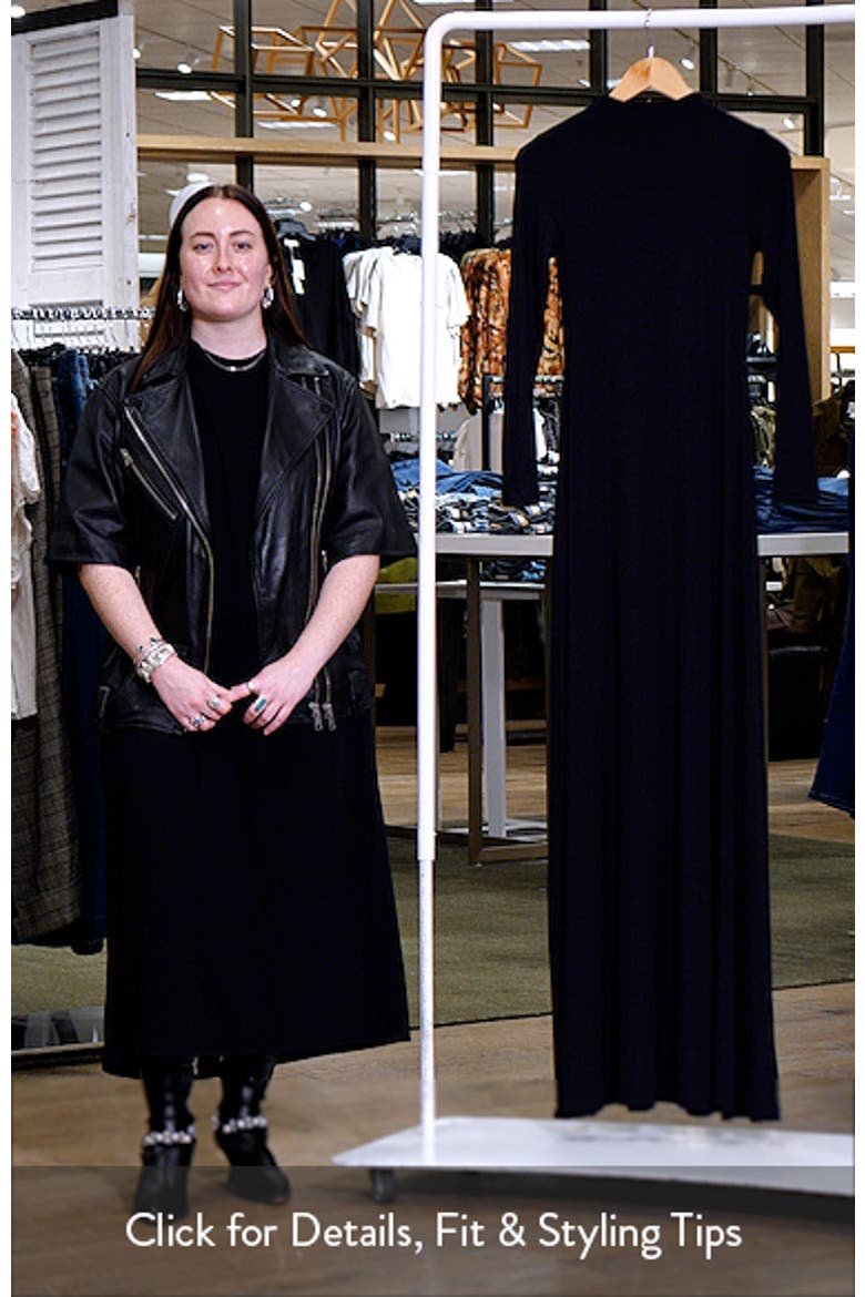 Mock Neck Long Sleeve Maxi Dress video