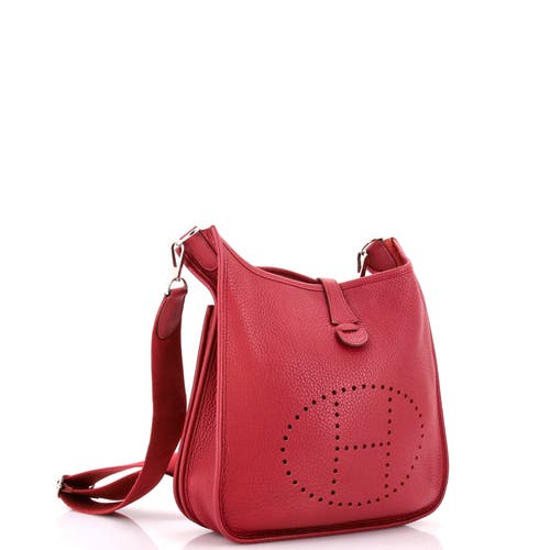 Pre-owned Hermes Hermes Evelyne Bag Gen Iii Clemence Pm In Red
