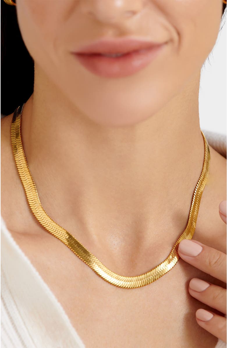 Katie Loxton Ciana Large Snake Chain Necklace, Alternate, color, Gold Coated