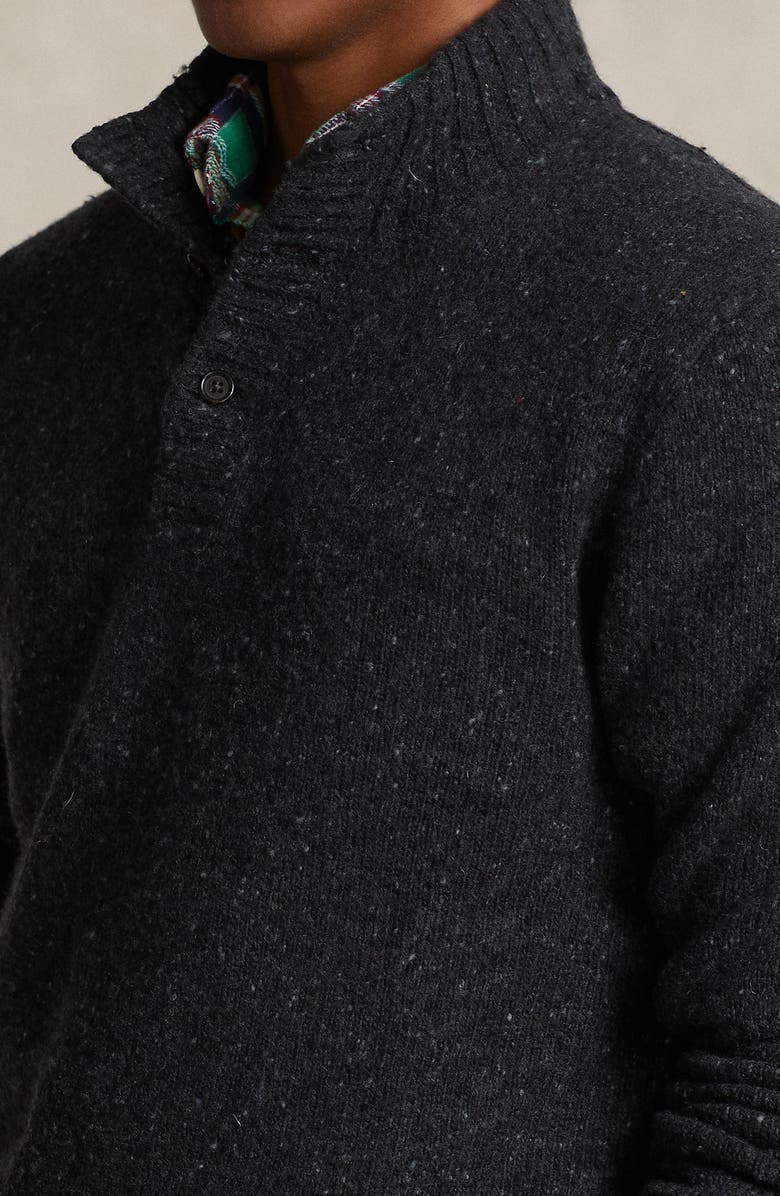 Polo Ralph Lauren Button Neck Wool-Blend Sweater, Alternate, color,