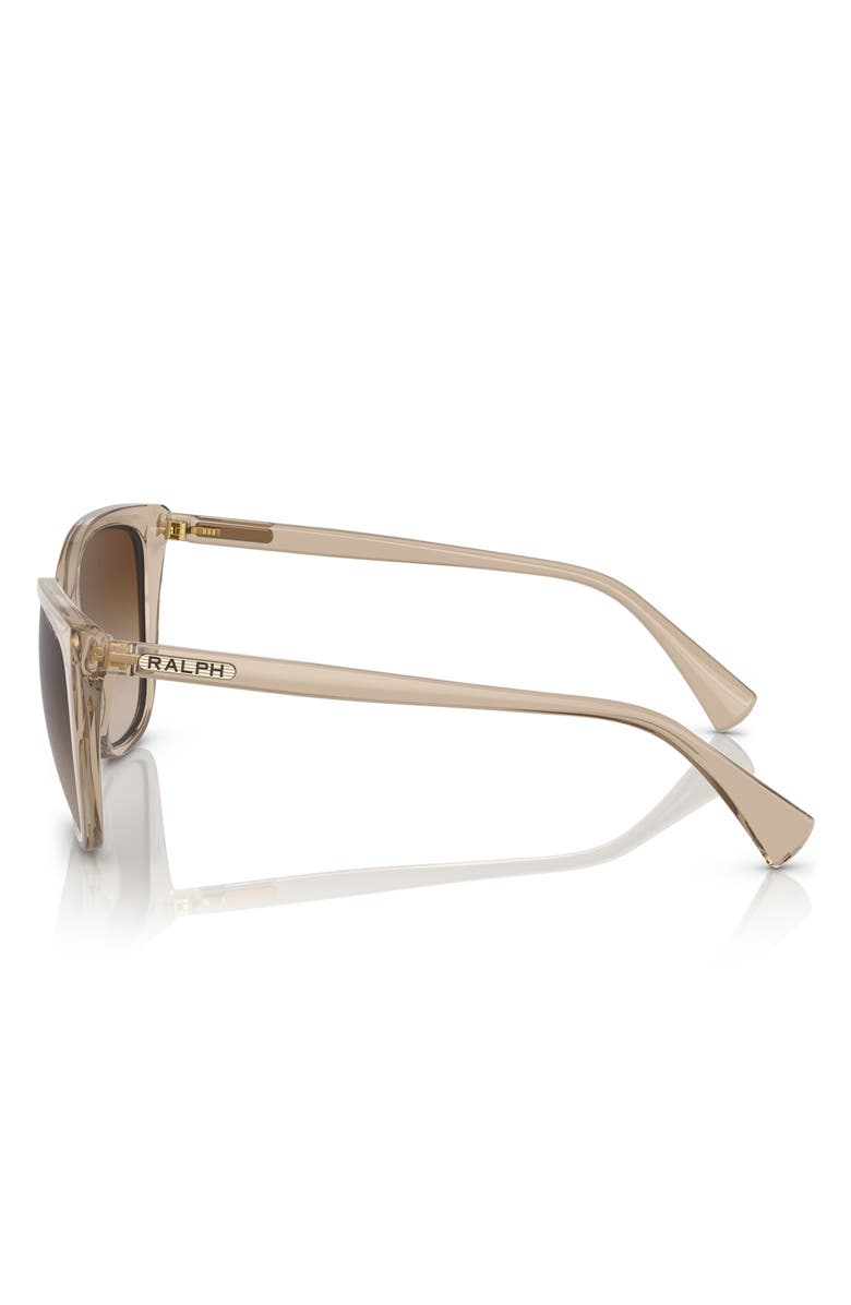 RALPH 56mm Butterfly Sunglasses, Alternate, color, Transparent Brown / Brown