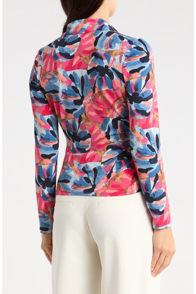 Firework Foliage Knit Wrap Top, Alternate, color, PINK MULTI