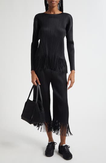 PLEATS PLEASE フリンジパンツ Pleats Please Issey Miyake Wave