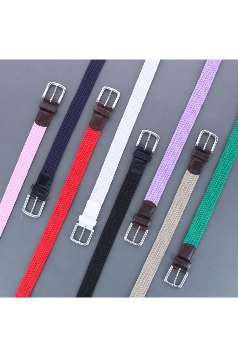 Riverside Solid Stretch Weave Belt, Alternate, color, Light Purple