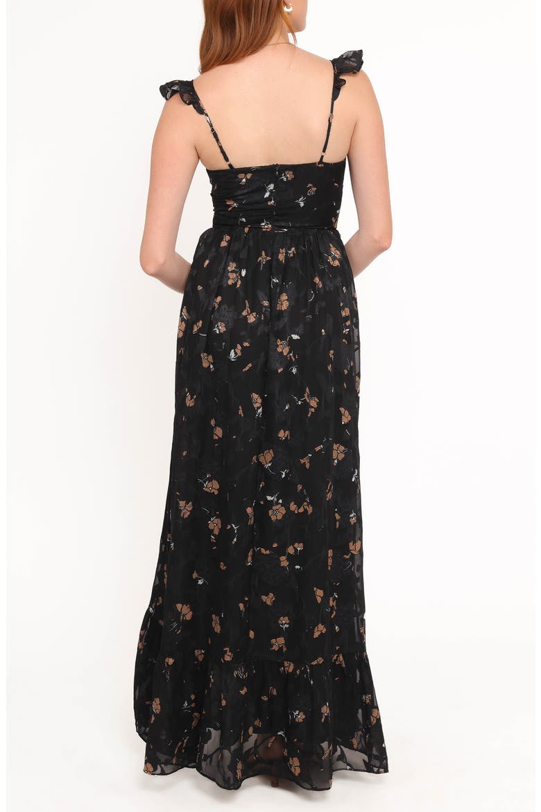 Orielle Maxi Dress, Alternate, color, BLACK/ BEIGE FLORAL
