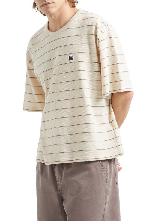 Boxy Shield Stripe Piqué T-Shirt