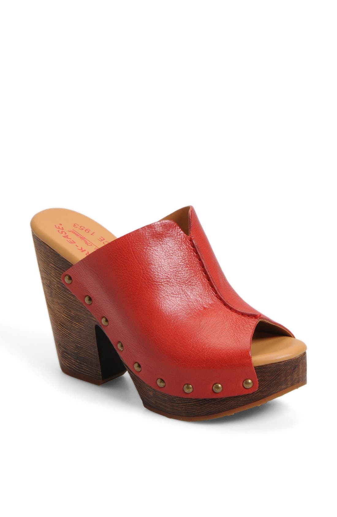 'Deanna' Open Toe Mule, Main, color, RED