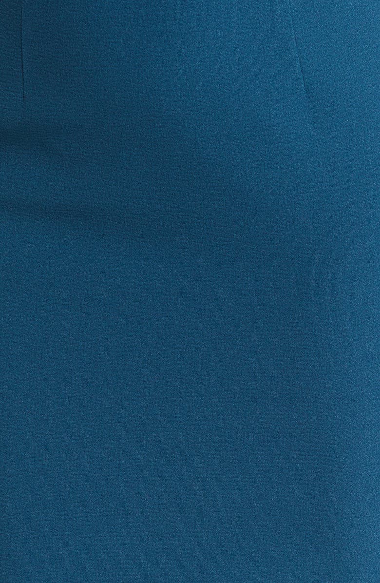 Dress the Population Magnolia One-Shoulder Asymmetric Body-Con Midi Dress, Alternate, color, Peacock Blue