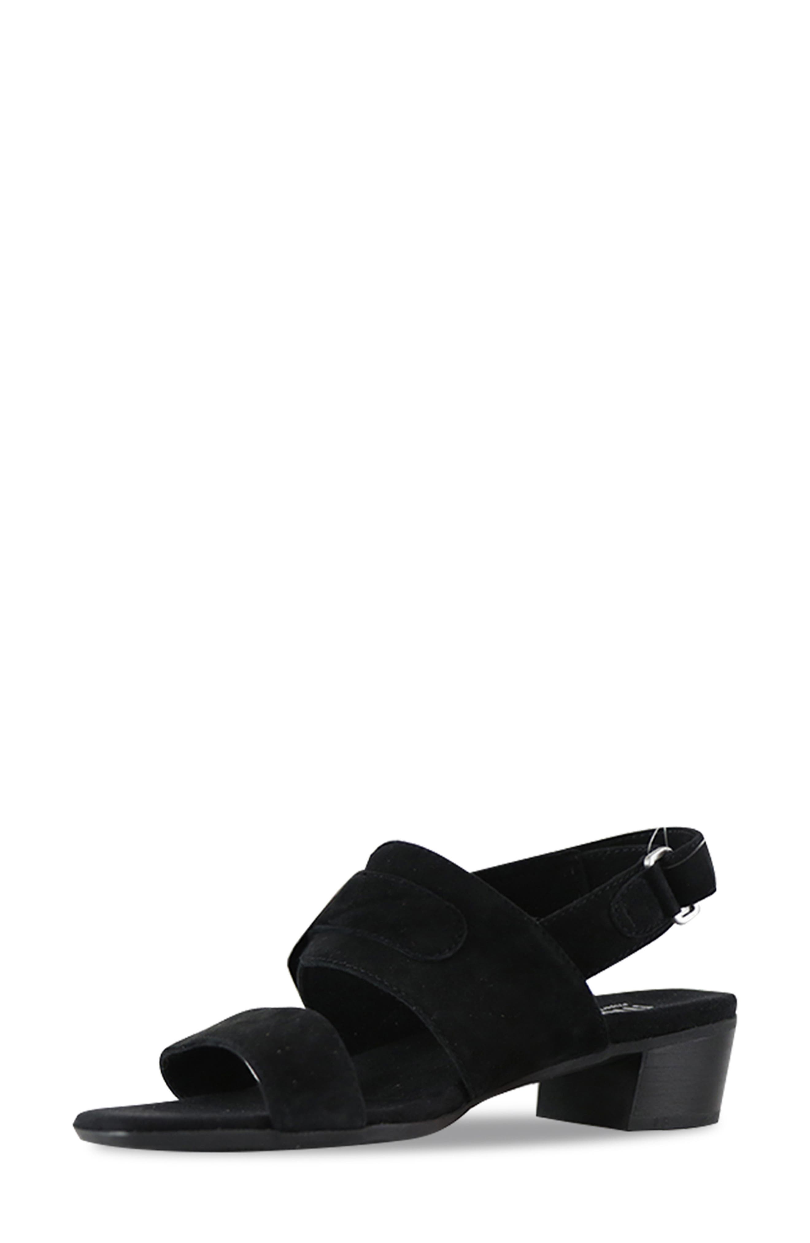 Munro Ashlin Slingback Sandal, Alternate, color, Black Suede