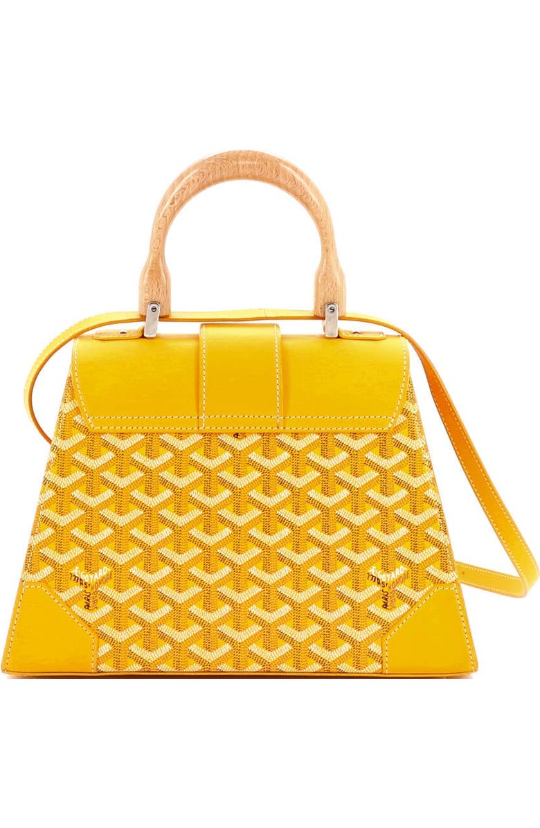 Pre-Owned Goyard Saigon Top Handle Bag Coated Canvas with Leather PM, Alternate, color, Yellow