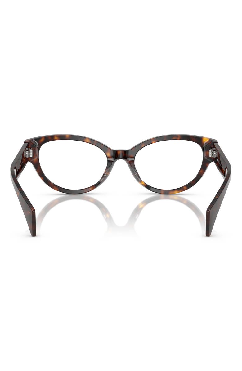 Versace 51mm Cat Eye Optical Glasses, Alternate, color, Havana