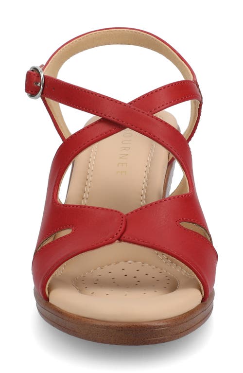 Journee Collection Kedzie Ii Wedge Sandal In Red