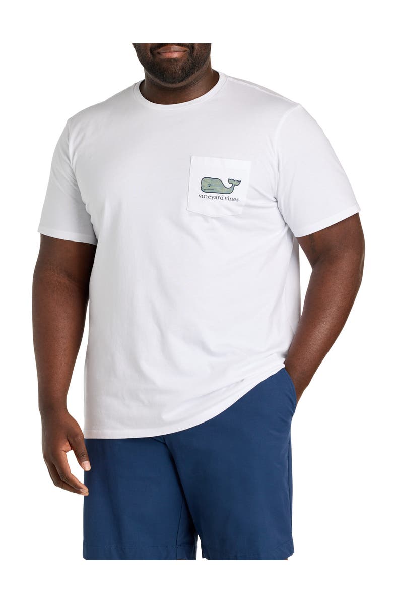 vineyard vines Big & Tall Camo Pocket T-Shirt, Alternate, color, White