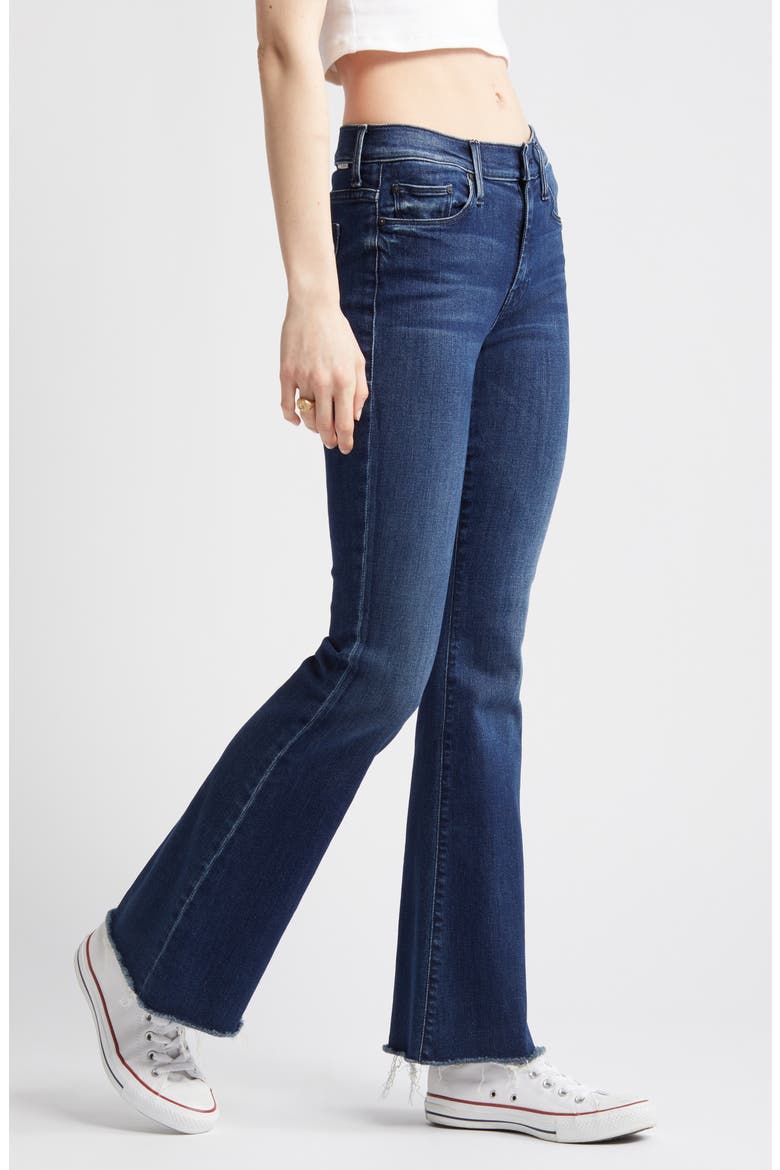 Fray Hem Bootcut Jeans, Alternate, color, MINT CONDITION
