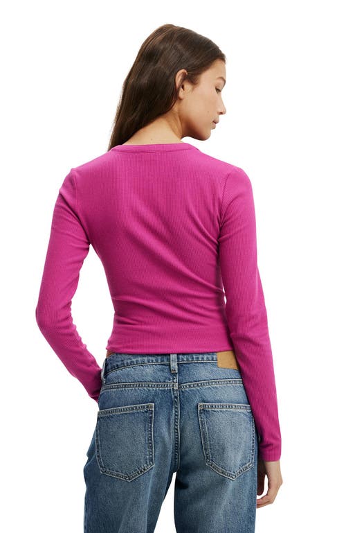 Cotton On Ryan Henley Long Sleeve In Purple