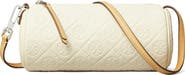 Tory Burch T Monogram Pebble Leather Cylinder Shoulder Bag