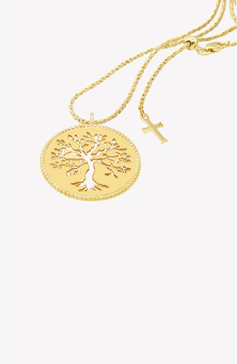 Rizen Jewelry Olive Tree Necklace, Alternate, color, 18K Gold Plated