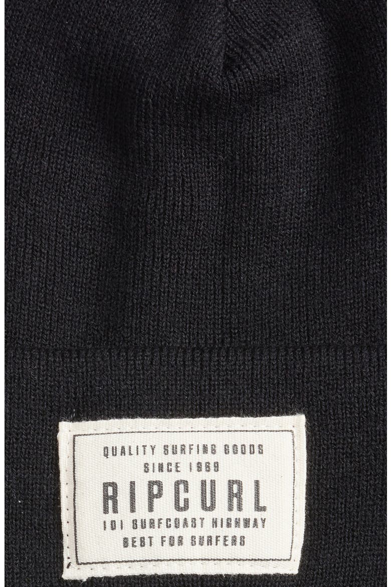 Premium Surf Cuff Beanie, Alternate, color, BLACK