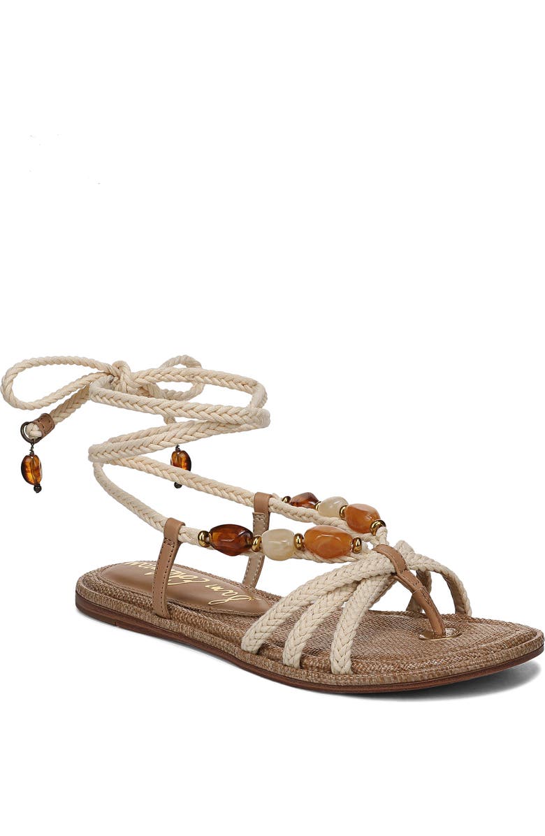Sam Edelman Rori Ankle Wrap Sandal, Main, color, Natural Sand