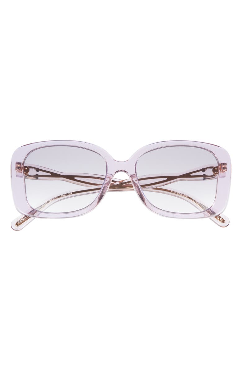 COACH 53mm Square Sunglasses, Main, color, Lilac