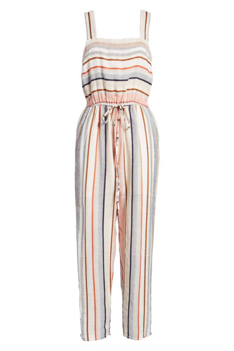 Stripe Jumpsuit, Alternate, color, BEIGE BEACH STRIPE