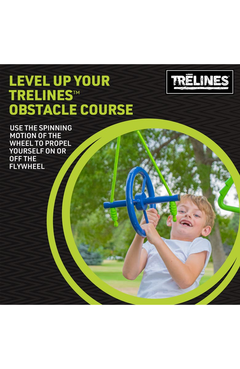 Trelines Ninja Vertical Fly Wheel 10 Inches, Attaches to Swingset Kits, 500lb Cap, Alternate, color, Multicolored