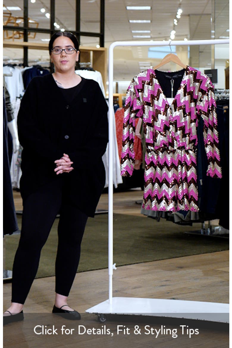 Chevron Sequin Long Sleeve Romper video