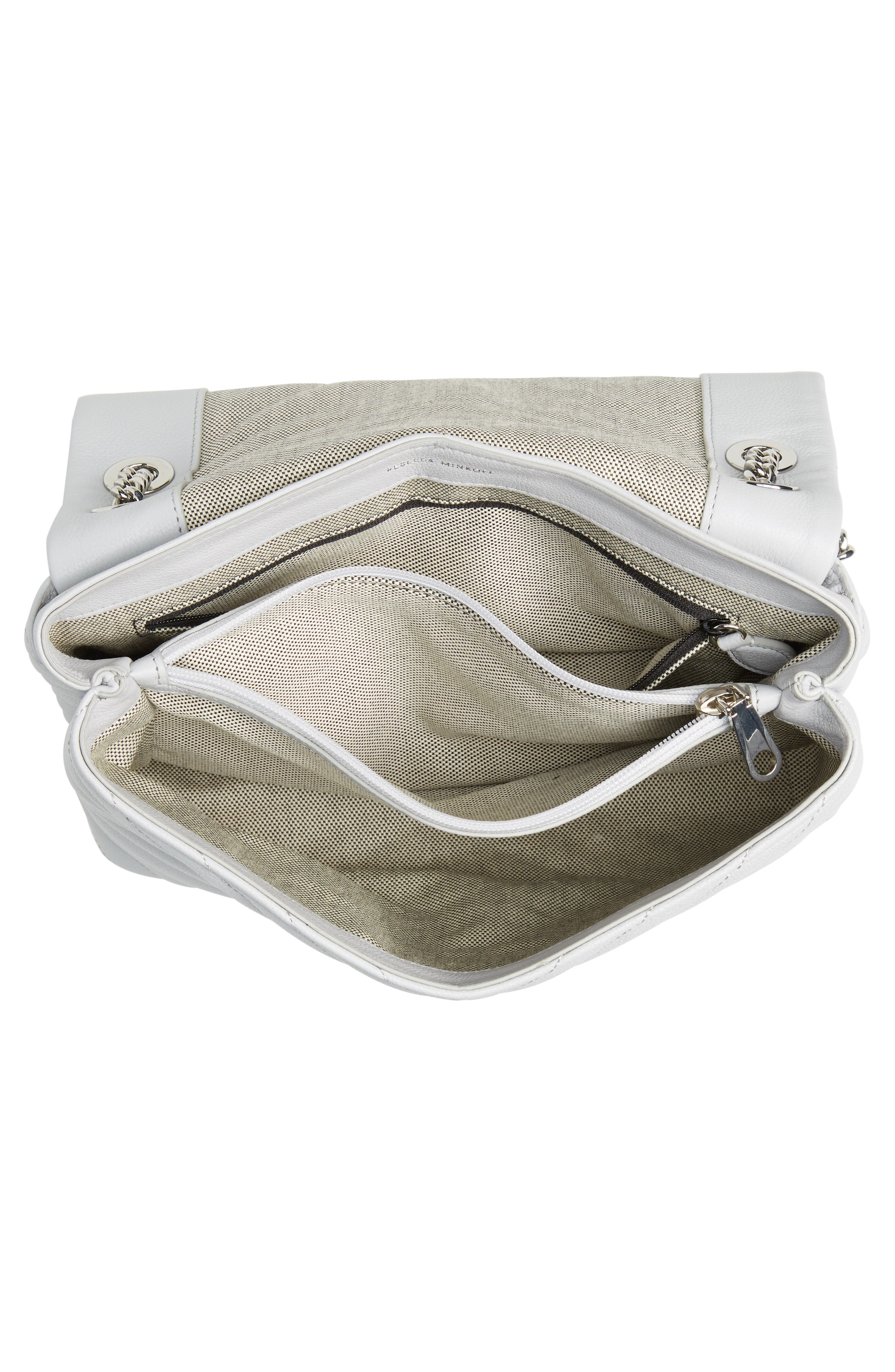 Rebecca Minkoff Edie Metallic Leather Shoulder Bag, Alternate, color, 