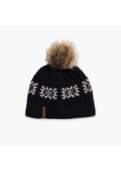 Turtle Fur Leira Wool Pom Beanie In Black