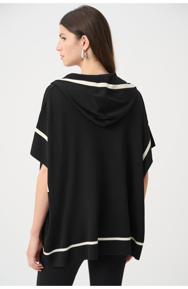Joseph Ribkoff Dry Viscose Hooded Boxy Jacket, Alternate, color, Black