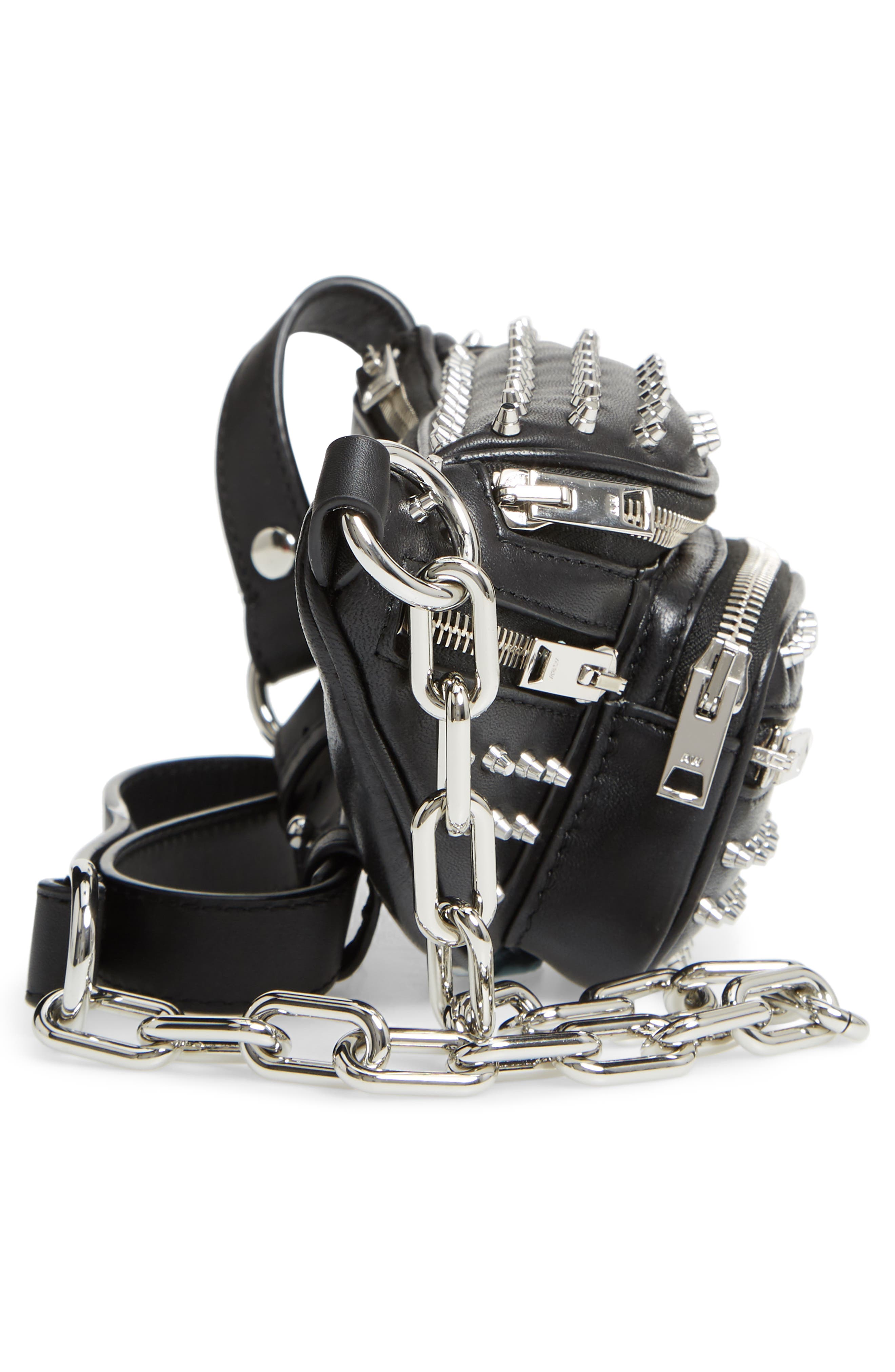 Alexander Wang Attica Studded Lambskin Leather Fanny Pack, Alternate, color, 