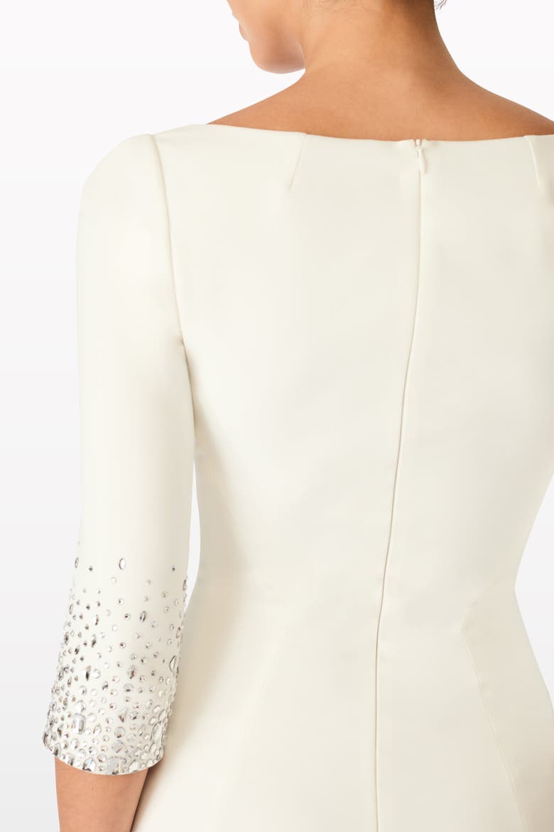 Rosebud Midi Dress, Alternate, color, Vanilla