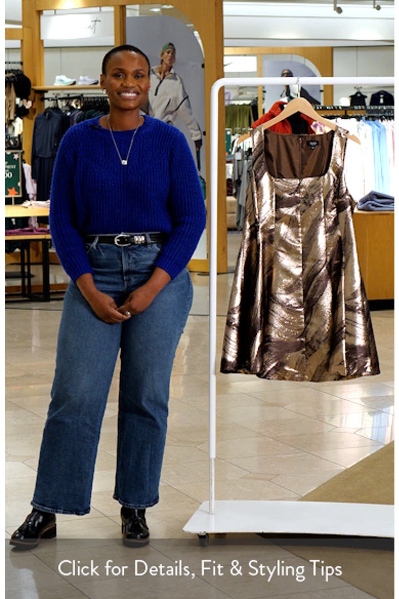 Metallic Fit & Flare Minidress video