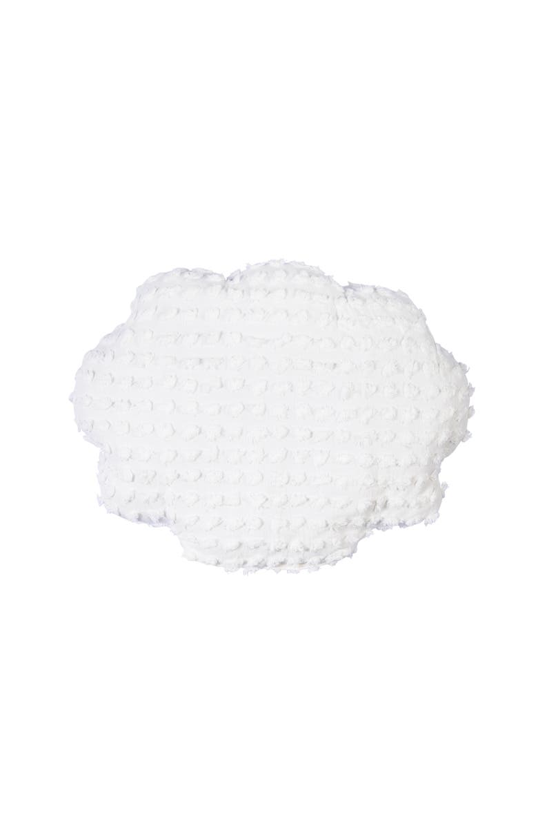 C&F Home Sea Shell Soft Textured Shaped Throw Pillow, 18" x 18", Alternate, color, White