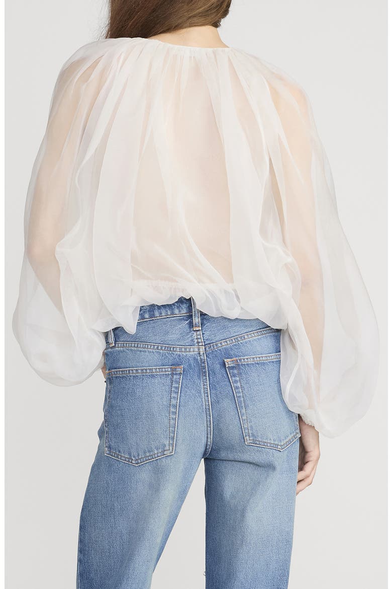 Sheer Silk Top, Alternate, color, CREAM