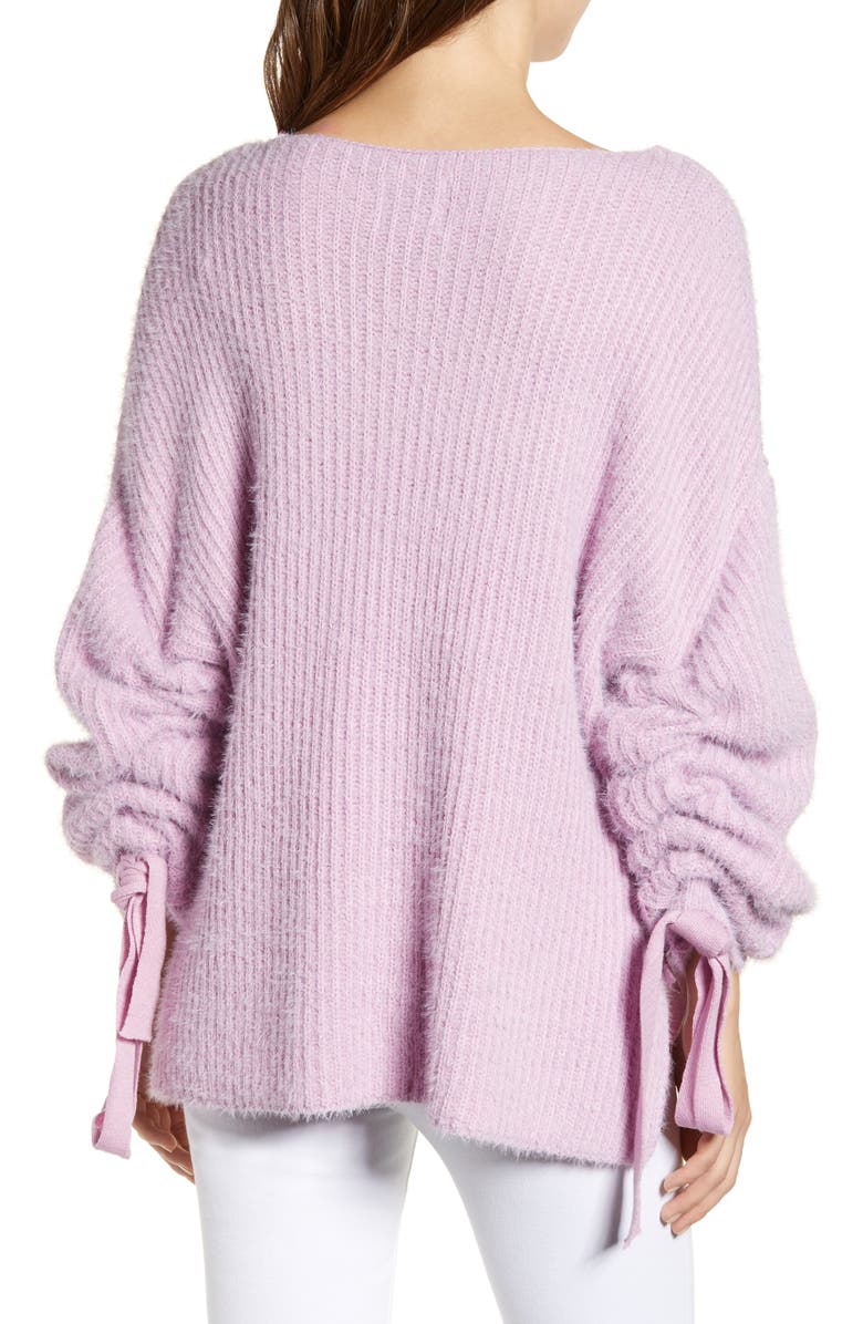 J.O.A. Drawstring Hem Sweater, Alternate, color, 