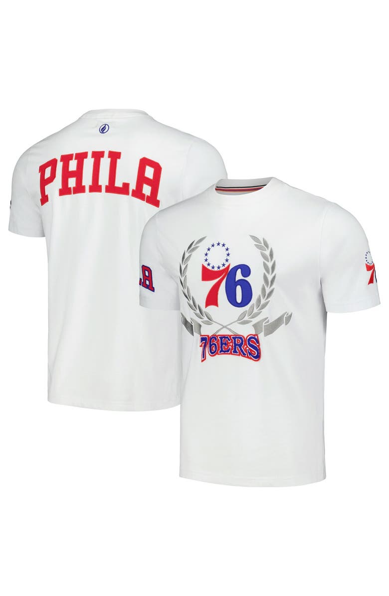 FISLL Unisex FISLL White Philadelphia 76ers Heritage Crest T-Shirt, Main, color, White