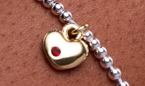 Estella Bartlett Heart Padlock Slide Bracelet In Multi