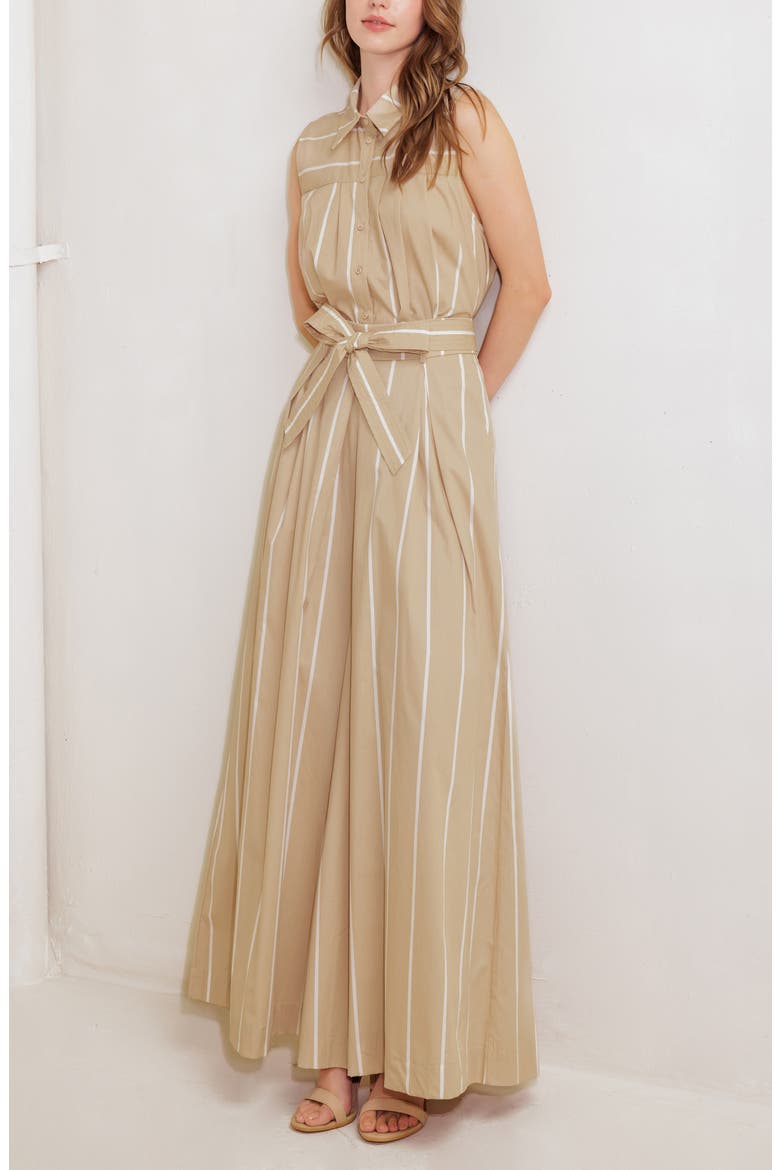 Striped Pant, Alternate, color, TAUPE/ WHITE