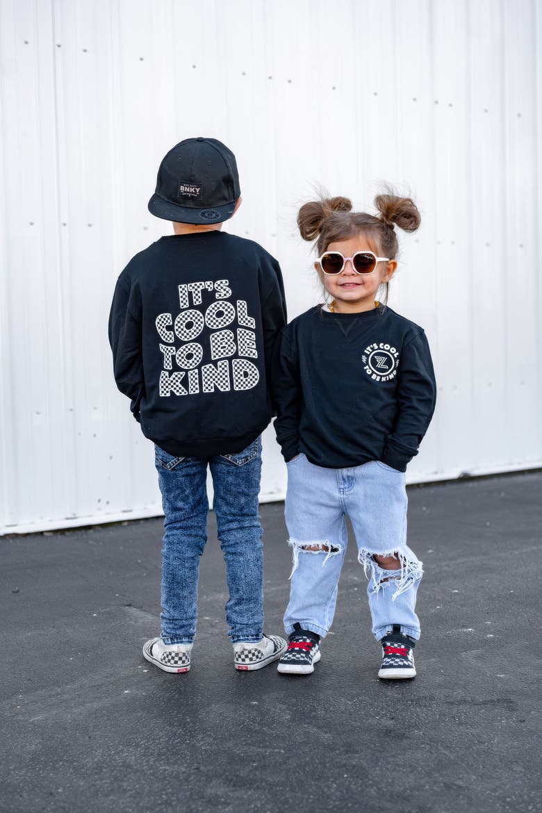 Cool To Be Kind Pullover Sweatshirt, Alternate, color, Black